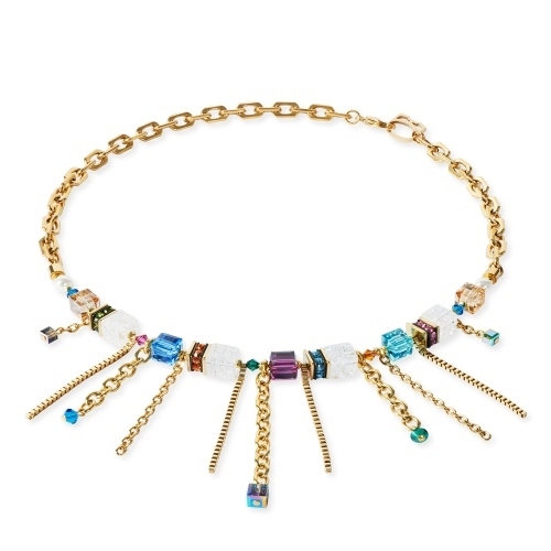 Фото Колье Sunray Cube Couture gold multicolour Coeur de Lion 3020/10-1516