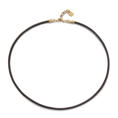 Фото Кожаный шнурок Hazte Uno с золотом UNOde50 COL1975ORO0000U