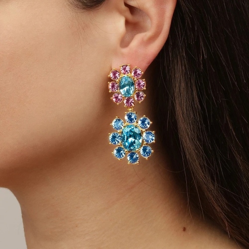 Серьги LINA SG LIGHT BLUE/ROSE