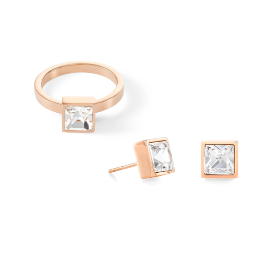 Фото Кольцо Brilliant Square Rose Gold Coeur de Lion 0500/40-1822 54