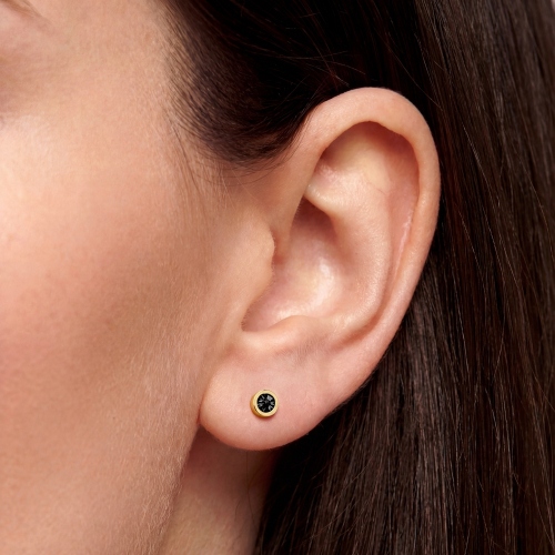 Пусеты Black 5х2.5 Fiore Luna SWE125 BL G