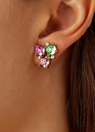 Фото Серьги VIENA SG ROSE/GREEN Dyrberg Kern 420101