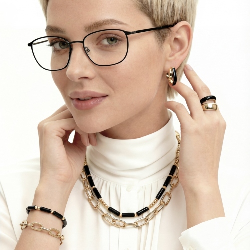 Колье BLACK EPOXY Fiore Luna BCN13254-01 GI