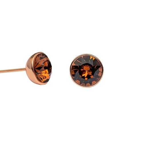 Фото Пусеты Smoked Topaz Kristal Fiore Luna SWE298 ST RG