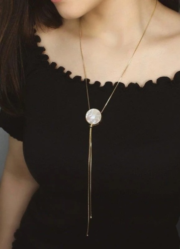 Фото Колье Mother Pearl Mosaic Possebon B2591.1 BW/G