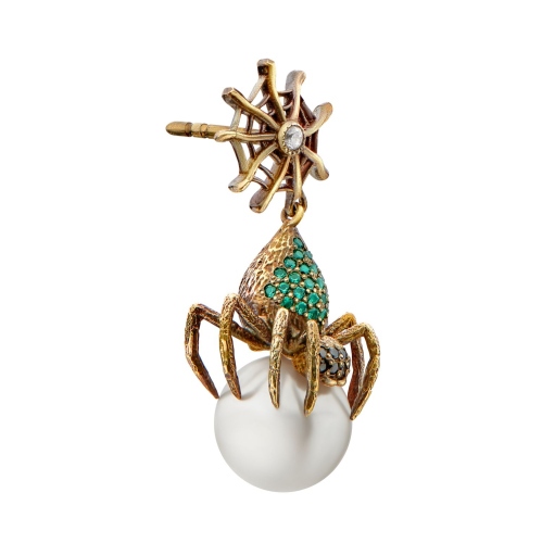 Фото Серьги Ragno Art Nouveau piccolo Fiore di Firenze OR2210 EMERALD