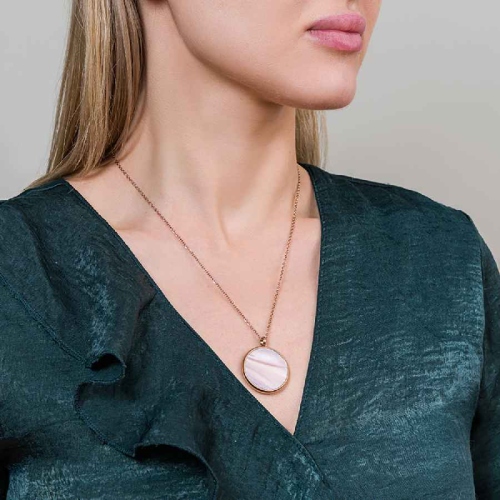 Фото Колье SHELL ROSE Art Deco Fiore Luna BP01734-4 R/RG