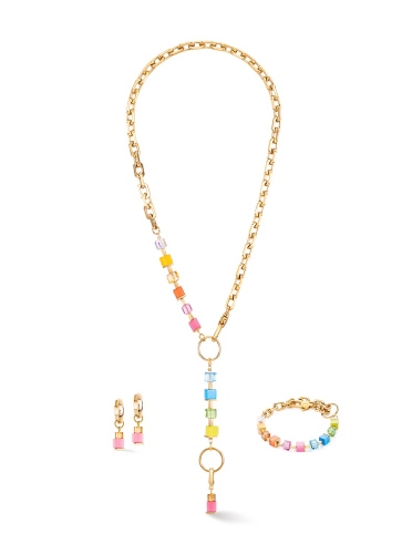Фото Браслет Cube Fusion Charm gold-rainbow Coeur de Lion 4712/30-1500