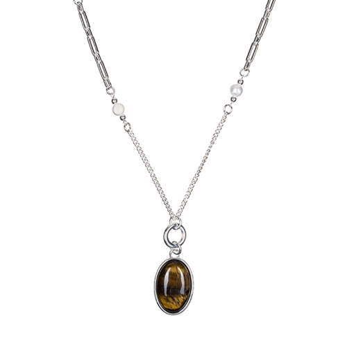 Фото Колье TIGER EYE Elegia Fiore Luna LN5156 BR/S