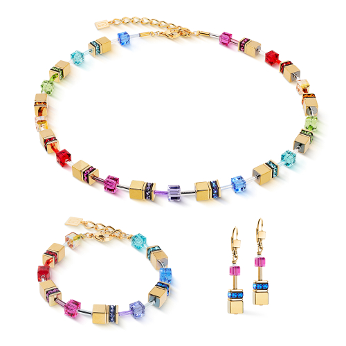 Фото Серьги Multicolour Rainbow-Gold Coeur de Lion 3015/20-1535