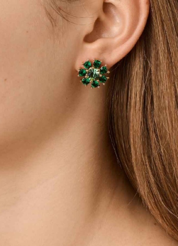 Фото Серьги AUDE SG EMERALD GREEN Dyrberg Kern