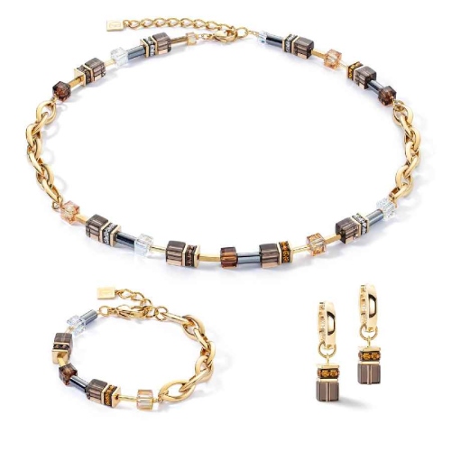 Фото Серьги Brown-Gold Coeur de Lion 4524/21-1116