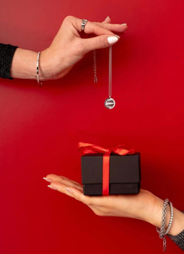 Фото Колье Amulet Mini Waves silver-black Coeur de Lion 2058/10-1317