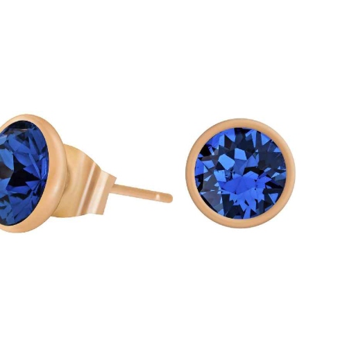 Пусеты Capri Blue Fiore Luna SWE297 CB RG