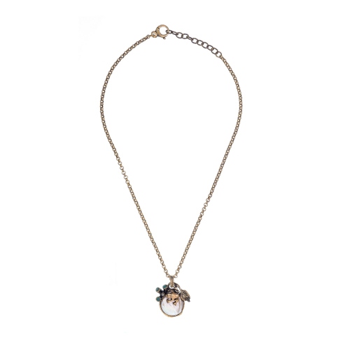 Фото Колье Alcozer&J жемчуг изумруд сапфир Swarovski  AL2502-C68NA24