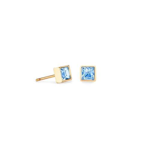 Фото Серьги Light Blue-Gold Coeur de Lion 0501/21-0755
