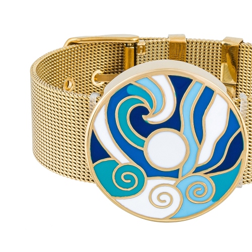 Браслет на металлическом ремешке Fiore Luna CB13784-1 G