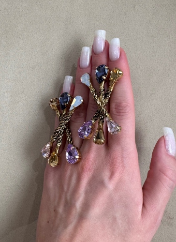 Фото Серьги "Хромосомы" Claudio Canzian CC00202133 violet