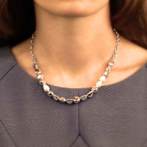Фото Колье Metall & Pearl Togl Elegia Fiore Luna BL1013 S
