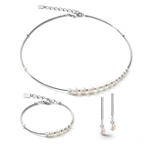 Фото Колье Asymmetry White-Silver Coeur de Lion 1102/10-1417