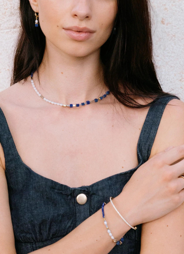 Фото Колье Princess Fusion Pearls lapis lazuli Coeur de Lion 1126/10-0700