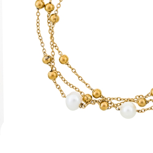 Фото Браслет PERLE Art Deco Fiore Luna CB03169-1 BW/G