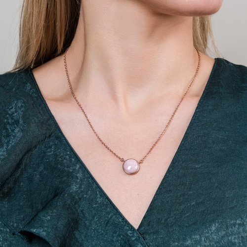 Фото Колье Сфера SHELL ROSE Art Deco Fiore Luna BP02913-3 R/RG
