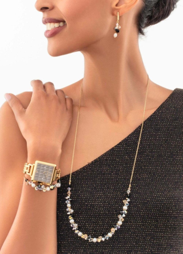 Фото Колье Dancing Crystals & Pearls Black-Crystal Coeur de Lion 1124/10-1318