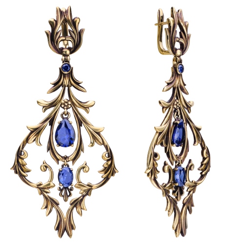 Фото Серьги LAMPADARI Fiore di Firenze OR1540 TANZANITE