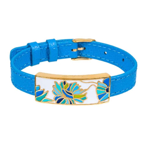 Фото Браслет на голубом кожанном ремешке Fiore Luna Classic Fiore Luna CB03599-26A