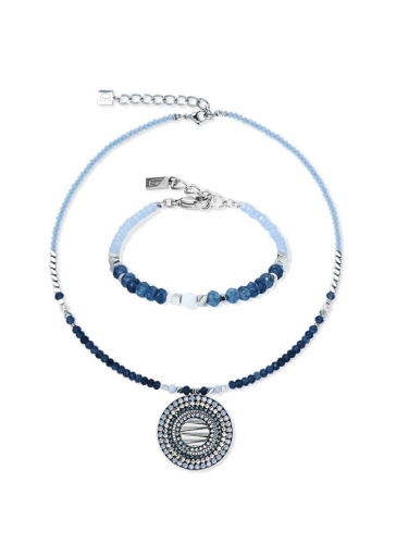 Фото Колье Amulet Modern Future silver blue Coeur de Lion 2036/10-0717