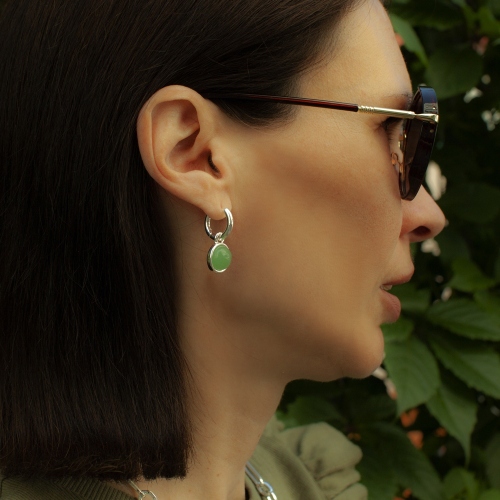 Фото Серьги GREEN AVENTURINE Fiore Luna Classic Fiore Luna LE1114 G/S