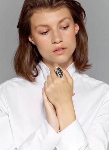 RAW кольцо SINNIA III SHINY SILVER 351563