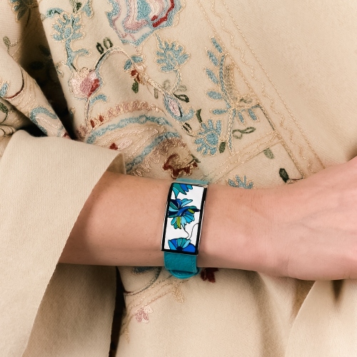 Браслет на бирюзовом кожаном ремешке Fiore Luna CB13599-4A