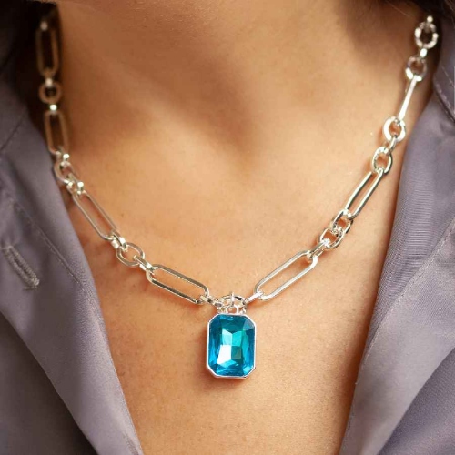 Фото Колье Aquamarine Elegia Fiore Luna LN6095 S