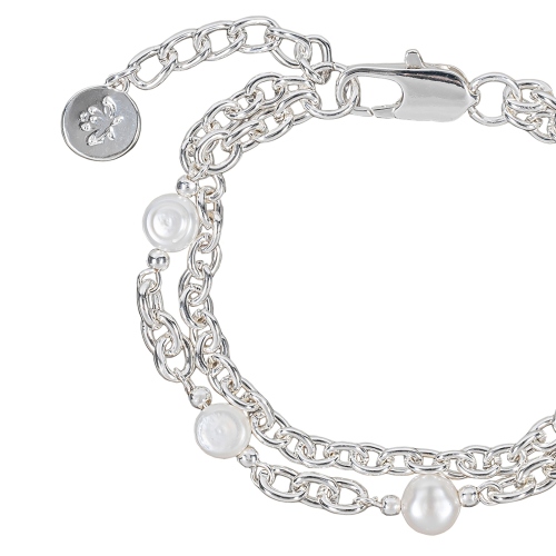 Браслет Pearle Double Сarabiner Fiore Luna CL4511 S