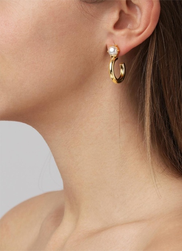 Серьги QUINTE SG WHITE PEARL