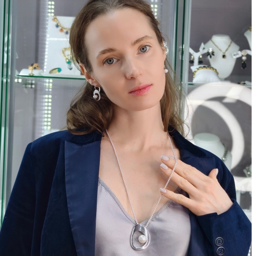 Колье WHITE PEARL Fiore Luna BBN13063-03 S