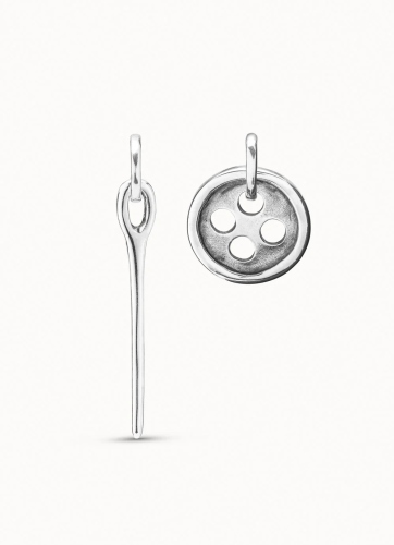 Фото Серьги Needle and button с серебром UNOde50 PEN0017METX