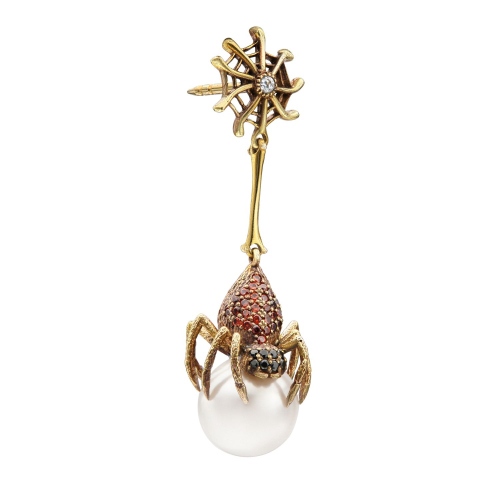 Фото Серьги Ragno Art Nouveau piccolo Fiore di Firenze OR2210-2 GRANAT