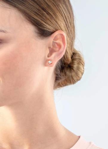 Фото Пусеты Crystal-Rose Gold Coeur de Lion 0501/21-1822