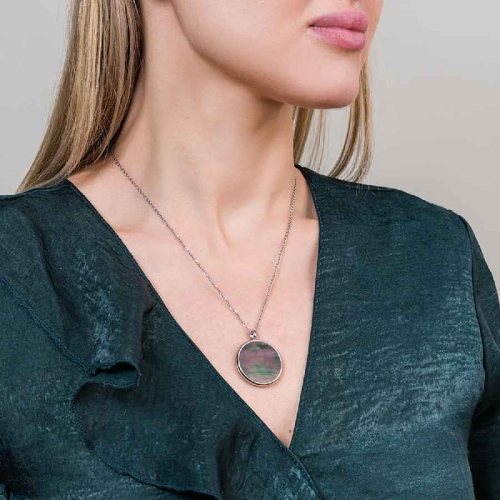 Колье SHELL Fiore Luna *BP01734-1 BW/S