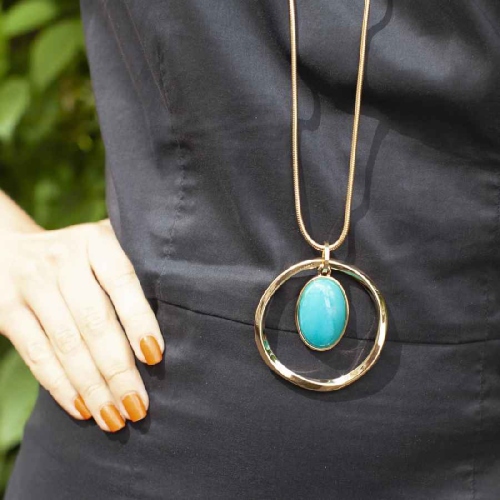 Фото Колье TURQUOISE OPAL Elegia Fiore Luna LN5142 BL/S