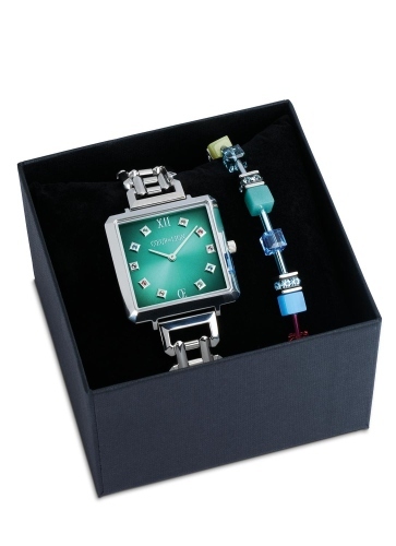 Комплект Coeur de Lion часы Turquoise Glaze и браслет Magic 7630/53-1705