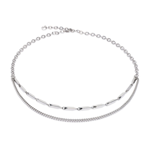 Фото Колье Twisted Layers Silver Coeur de Lion 0801/10-1700