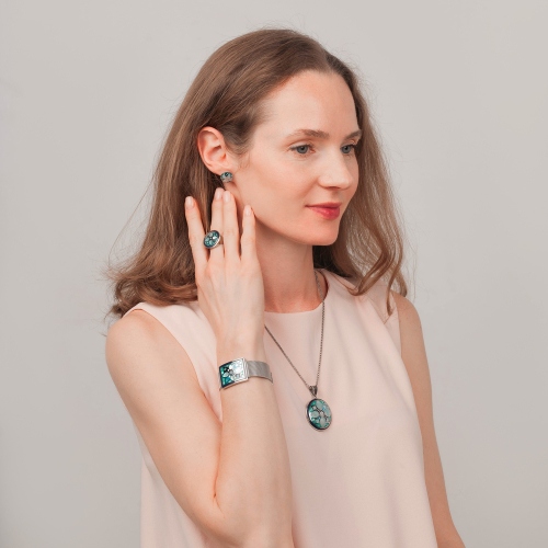 Серьги Fiore Luna AE01688-3 BL/S