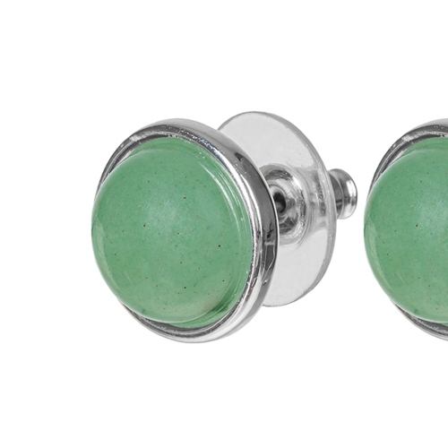 Фото Пусеты GREEN AVENTURINE Elegia Fiore Luna LE1109 G/S