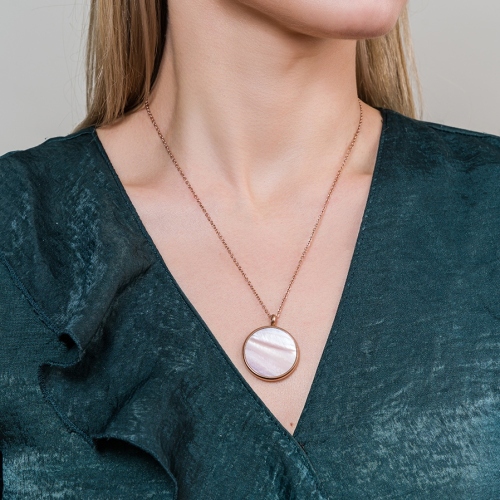 Фото Колье SHELL ROSE Art Deco Fiore Luna BP01734-4 R/RG