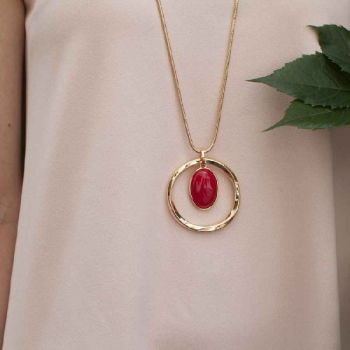Фото Колье RED QUARTZ Elegia Fiore Luna LN5139 R/G