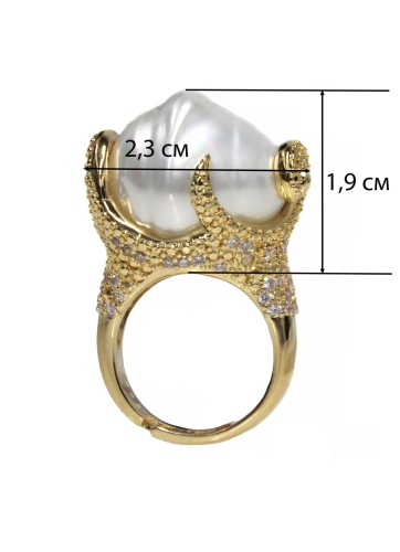 Кольцо Madreperla MP02001029 gold/white